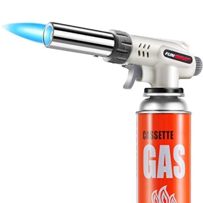 Image of FunOwlet,Butane Torch Kitchen Blow Lighter, Culinary Torches Head Professional Chef Cooking Adjustable Flame for Sous Vide, Creme Brulee, Baking, BBQ (Butane Gas Not Included)