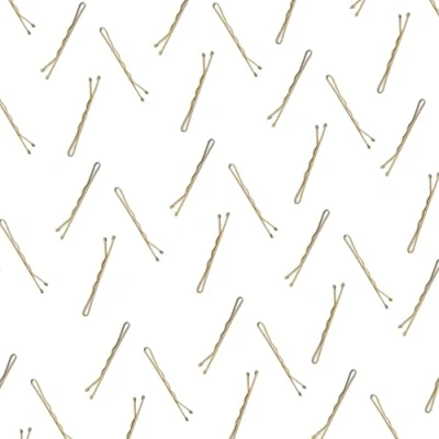 Image of Topkids Accessories Hair Grips for Women and Girls, Bobby Pins Kirby Small Clips Styling Buns (45mm, Blonde Gold Enamel 72pc)