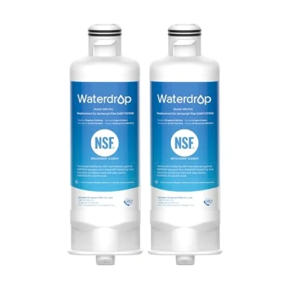 Image of Waterdrop DA97 17376B Refrigerator Water Filter, Compatible with Samsung® HAF Qin/EXP, 17376B, Qin, 08006C, Pack of 2