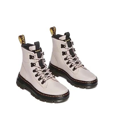 Image of Dr. Martens Women&#039;s Casual Fashion Boot, Vintage Taupe Poly Twill, 3 UK