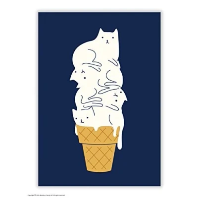 Image of Brainbox Candy Funny Cute Humorous &#039;Meowlting&#039; Novelty Postcard