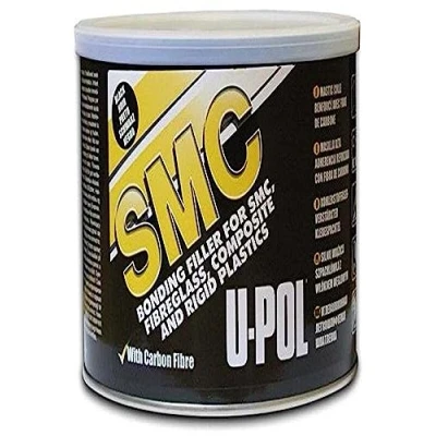 Image of UPol Body FILLER SMC PLASTIC BUMPER GLASS FIBRE BLACK 1.1 Litre kit