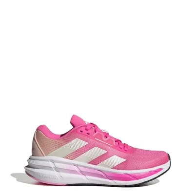 Image of adidas Performance Questar 3 Road running shoes, Women&#039;s, Size: 9.5, Lucid pink/ivory/powder coral Textile/synthetics