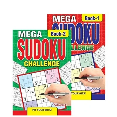 Image of Martello P2861 Travel Size A5 Mega Sudoku Puzzle Books 1&amp;2 Set of 2