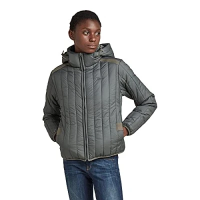 Image of G Star Women&#039;s Meefic Vertical Quilted Jacket, Grey (graphite D20114 B958 996), S