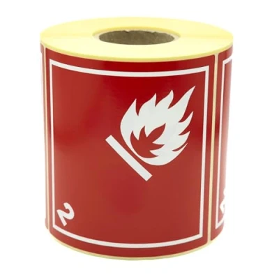 Image of MD Labels 500 Dangerous Goods 100 x mm Hazardous Class 2.1: Flammable Gases Transport Stickers
