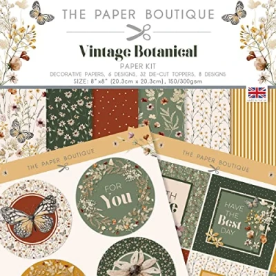 Image of The Paper Boutique Vintage Botanical Kit, 8&quot;x8&quot;
