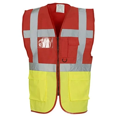 Image of Yoko Hi Vis Premium Executive/Manager Waistcoat / Jacket (XL) (Hi Orange/Hi Yell)