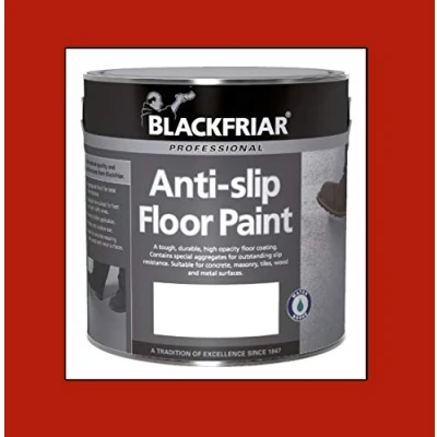 Image of Blackfriar Anti Slip Floor Paint Tile Red Indoor or Outdoor 5 Litres Semi Gloss