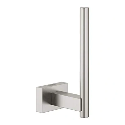 Image of GROHE Essentials Cube New Spare Toilet Paper Holder Supersteel 40623DC1