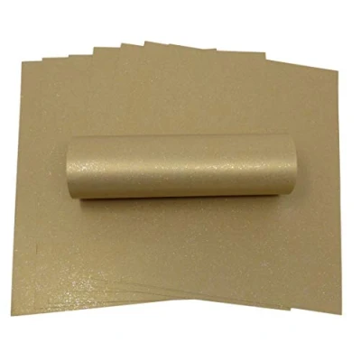 Image of 10 Sheets A4 Harvest Gold Sparkle Paper With Iridescent 120gsm Crafts Card Making Christmas
