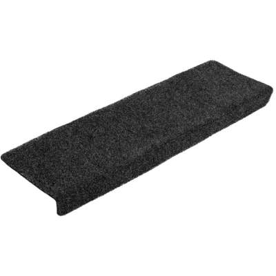 Image of vidaXL Stair Mats 10 pcs Grey 65x21x4 cm Needle Punch