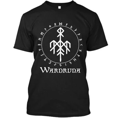 Image of fxdszaszzdx Limited NWT Wardruna Norwegian Nordic Folk Graphic Logo T Shirt Black XL