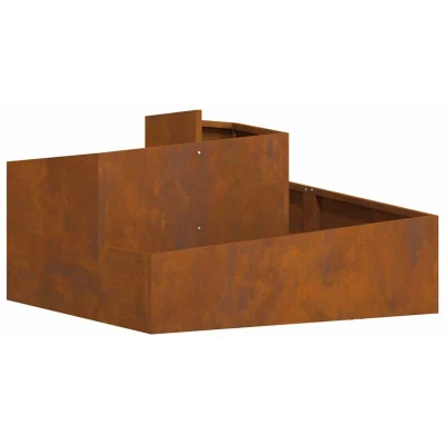 Image of vidaXL Planter 80x80x50 cm Weathering Steel