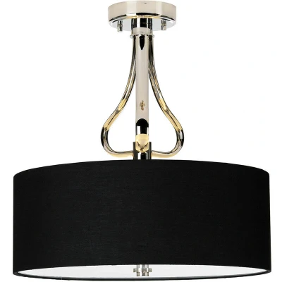 Image of Falmouth 3 Light Semi Flush Bathroom Ceiling Polished Chrome IP44, G9