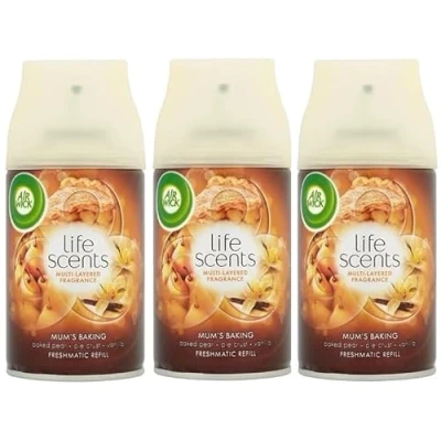 Image of 3 x Air Wick Freshmatic Max Automatic Spray Refill 250ml Mum&#039;s Baking