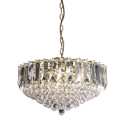 Image of Fargo 6 Light Ceiling Pendant Acrylic, Brass, E14