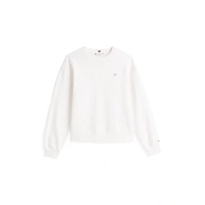 Image of Tommy Hilfiger Contrast FLAG Sweatshirt, Women&#039;s, Size: Small, Ecru