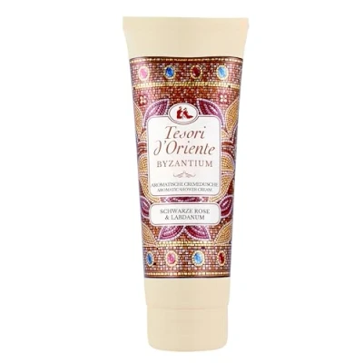 Image of TESORI D&#039;ORIENTE Cream Shower &#039;Byzantium&#039;, 250 ml, Aromatic Gel with Black Rose and Labdanum, Body Care Cream, Ritual for &amp; Senses