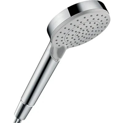 Image of hansgrohe Vernis Blend water saving shower head, approx. 5 l/min, 2 spray modes, anti lime function, chrome