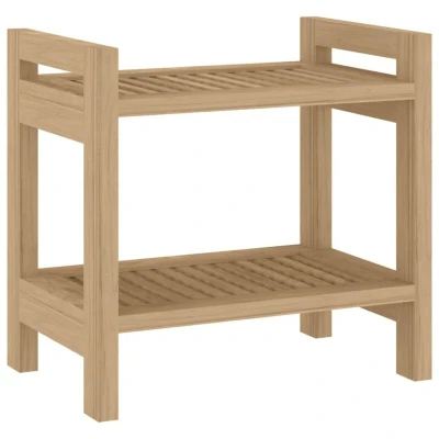 Image of Shower Bench 45x30x45 cm Solid Wood Teak