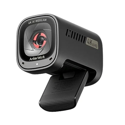 Image of AnkerWork C310 4K Webcam for PC, 12 Megapixel, AI Auto Focus, Framing, Noise Canceling Mic, Built In Privacy Cover, Adjustable FOV, 1080p@60FPS HDR, USB Video Calls(Renewed)