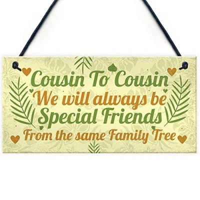 Image of RED OCEAN Birthday For Cousin Special Family Plaque Best Friend Friendship Keepsake