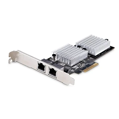 Image of StarTech.com 2 Port 10GbE PCIe Network Adapter Card, Card for PCs/Servers, Six Speed Ethernet with Jumbo Frame Support, NIC/LAN Interface 10GBASE T and NBASE (ST10GSPEXNDP2)