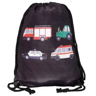 Image of HECKBO kids cars car gym drawstring bag 40x32cm 12.6&quot; x 15.8&quot; Lightweight string kindergarten daycare crèche school football children girl boy backpack, sports bag, fabric