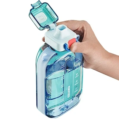 Image of Sports Water Bottle 750ml, Leakproof Drinks Bottle, Gym Waterbottle with Healthy Material for Travel Picnic Camping Hiking (Blue)