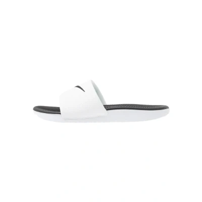 Image of Nike Performance KAWA Slide Unisex Pool slides for kids, Size: 11.5K, White/black Synthetics
