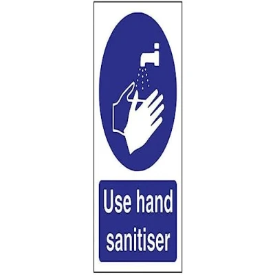 Image of V Safety Use Hand Sanitiser Sign 100mm x 150mm 1mm Rigid Plastic