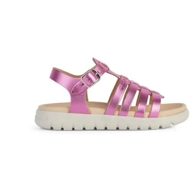 Image of Geox Girls J Soleima Gir Sandal, Fuchsia, 9 UK Child