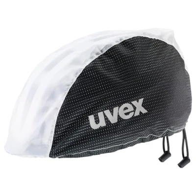 Image of uvex Rain Cap Bike Wind &amp; Water Resistant Flexible Fit Black White L/XL