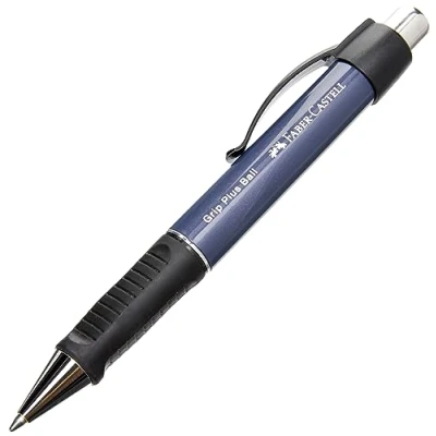 Image of Faber Castell Grip Plus 07 Ball Pen Metallic Blue