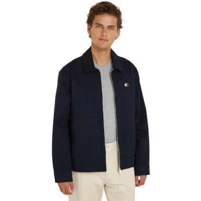Image of Tommy Jeans Men Jacket for Transition Weather, Blue (Dark Night Navy), XS