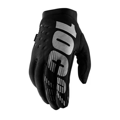 Image of 100% Men BRISKER Glove Gloves Black/Grey, XL