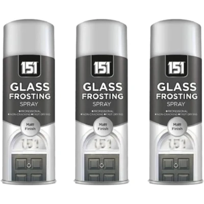 Image of YSAMAX Glass Frosted Spray, Window Frosting Privacy Spray Paint, Decorative Bath Window, Door Security, &amp; Decor (400ml) (3 PCS)