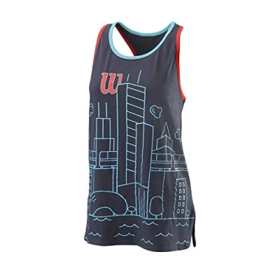 Image of Wilson Women&#039;s Tank Top, CHI COTTON TANK, Cotton, Blue Grey (Outer Space), Size XL, WRA792801XL