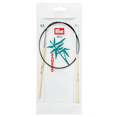 Image of Prym 60 cm x 3.50 mm Circular Knitting Pins, Bamboo