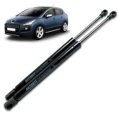 Image of AUTORCE 2 Pcs Rear Tailgate Boot Gas Struts Intended For PEUGEOT 3008 MK1 (0U) (2009 2016) Lift Support Shock Absorber System 385 (N) 450 MM 8731T4, 9683207080