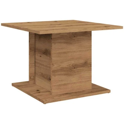 Image of vidaXL Oak Side Coffee Table Square, Brown, Engineered Wood for Living Room