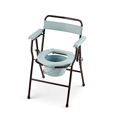 Image of Folding and Lightweight Commode Toilet Chair Easy Simple Potty Removal