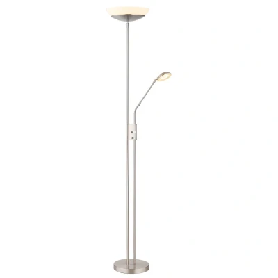 Image of Ganina Mother &amp; Child Lamp Nickel Matt Opal Glass Shade LED Dimmable 3000K Touch Dimmer
