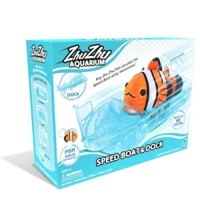 Image of Zhu Pets Aquarium Speedboat And Dock