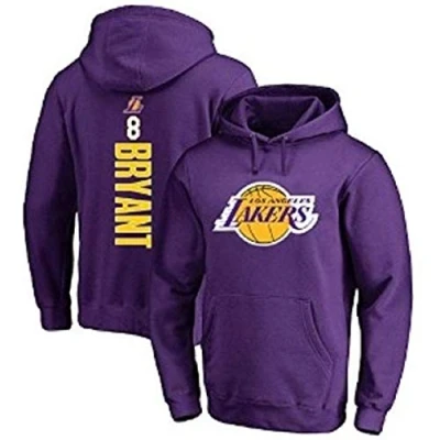 Image of KEPL Hooded Clothing Unisex Long Sleeve Basketball Lakers No.8 Pullover Men NBA Casual Hoodies Sports Sleeve,3XL