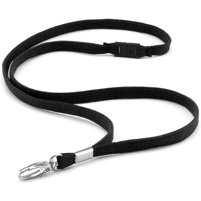Image of CKB LTD Premium Lanyards Neck Strap with Breakaway and Swivel Metal Clip for ID Card Holder Lanyard Plain (Black, Pack of 100)