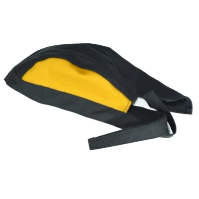 Image of RIVERWELD Welding Cap Flame Retardant Fabric Pirate hat Black and Yellow Color for Welders Match Helmet Work Safety Equipment Gear Head Protection