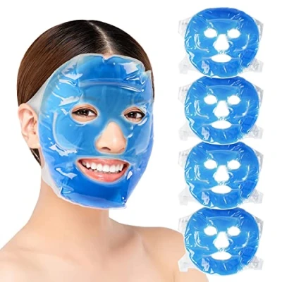 Image of Bramble 5 Cooling Full Face Gel Masks for Relaxation, Soothing Headaches, Pain Relief &amp; Hot Summer Days