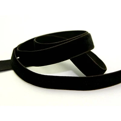 Image of Berisfords 16mm Velvet Ribbon Mini roll 5m 9985 Black Coffee per 5 metre